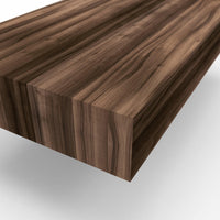 Mobile Bagno Sospeso 220cm Top Con Lavabo, Base Con Cassetto E Specchio Con LED Integrato - Top noce + base laccata bianco opaco