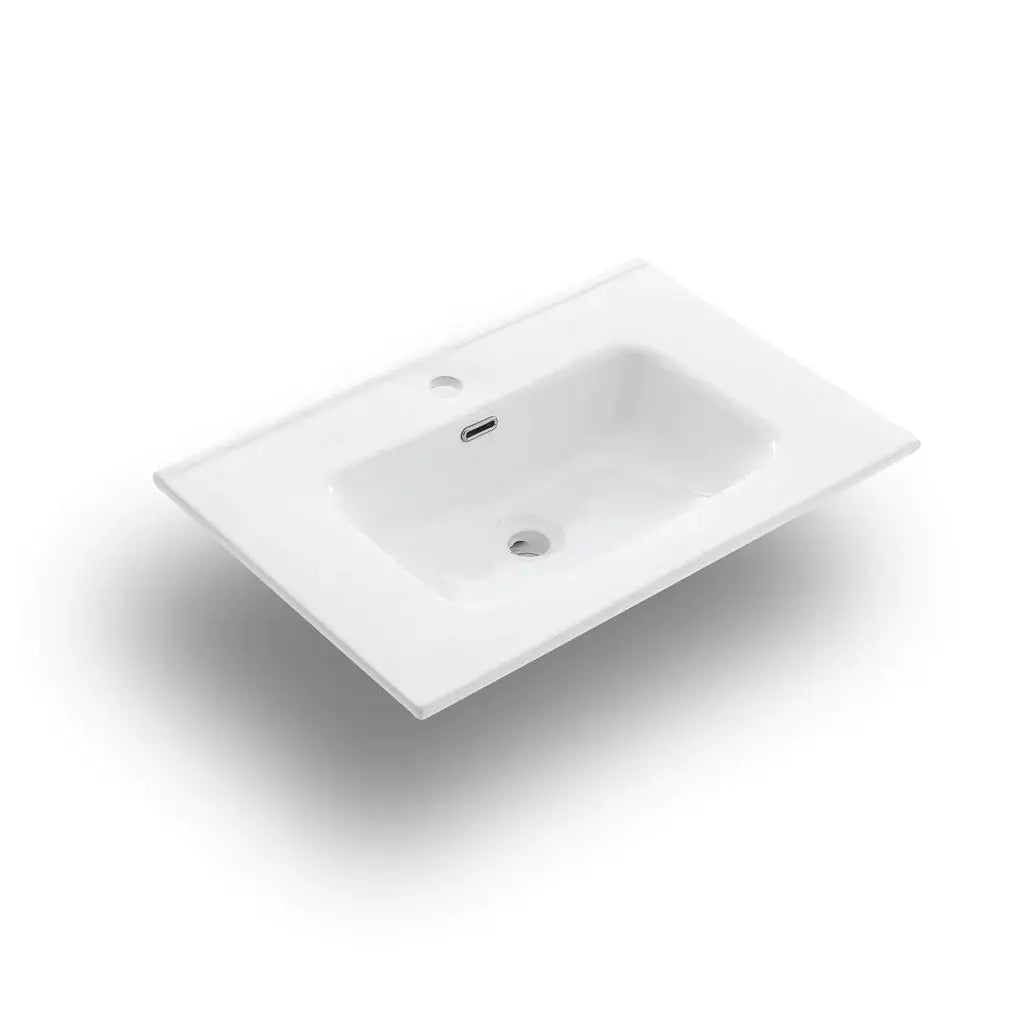 Composizione Bagno Sospesa Effetto Pietra 100cm - Bianco Effetto Pietra