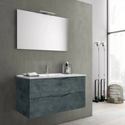 Composizione Bagno Sospesa Effetto Pietra 100cm - Blu Effetto Pietra