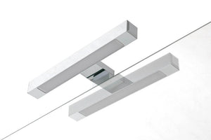 Composizione Mobile Bagno 70cm Sospeso Un Cassetto Specchio E Lampada - Cemento