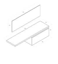 Composizione Mobile Bagno 70cm Sospeso Un Cassetto Specchio E Lampada - Rovere Miele