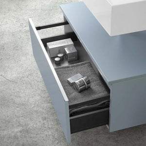 Mobile bagno 80 cm blu pastello lavabo sospeso 100 cm Lodi  e specchio Iside