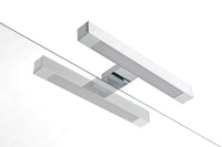 Mobile Bagno 90cm Sospeso Con Due Cassetti E Specchio Con Lampada - Cemento