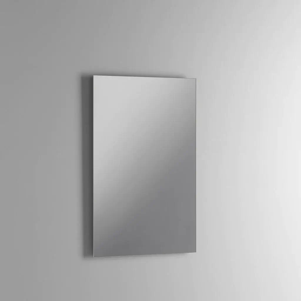 Mobile Bagno 90cm Sospeso Con Due Cassetti E Specchio Con Lampada - Bianco Laccato Lucido