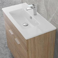 Mobile bagno a terra 80 rovere tropea con lavabo e specchio LED  Martha
