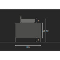 Mobile bagno Adam105 con 2 cassetti nero frassinato con lavabo