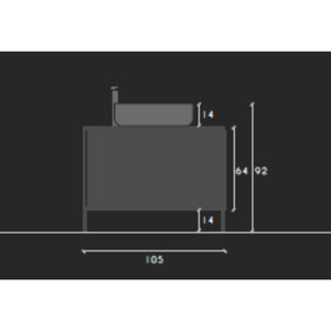 Mobile bagno Adam105 con 2 cassetti nero frassinato con lavabo