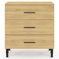 IDMarket - Mobile bagno da 80 cm con 3 cassetti in faggio e nero e gambe telescopiche