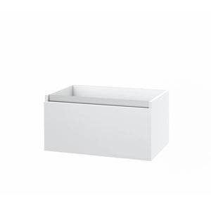 Mobile Bagno 140cm Con Doppio Lavabo, Base Con Cassetto E Specchio Con LED Integrato - Bianco