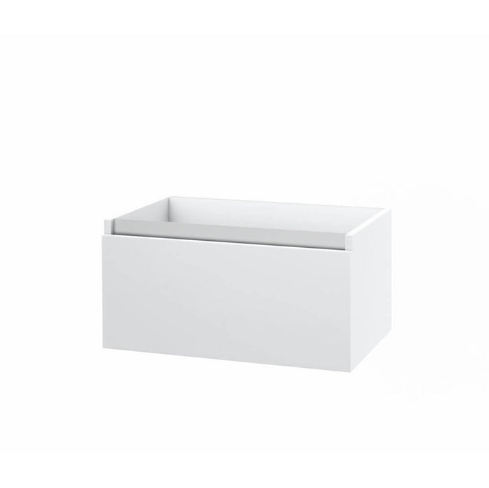 Mobile Bagno 140cm Con Doppio Lavabo, Base Con Cassetto E Specchio Con LED Integrato - Bianco