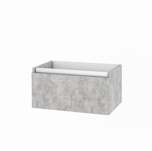 Mobile Bagno 140cm Con Doppio Lavabo, Base Con Cassetto, Specchio E Lampada - Ossido