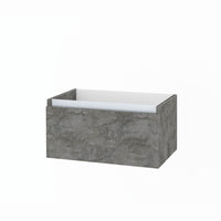 Mobile Bagno 140cm Con Doppio Lavabo, Base Con Cassetto E Specchio Con LED Integrato - Ossido