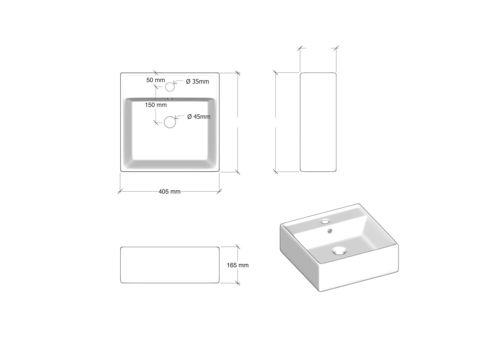 Composizione Bagno 160cm Con Doppio Lavabo, Cassetti E Specchio Con Lampada - Rovere Miele