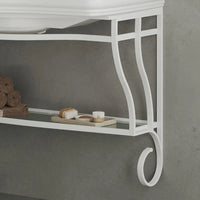 Mobile bagno sospeso 115 cm in metallo bianco con lavabo  Gardenia