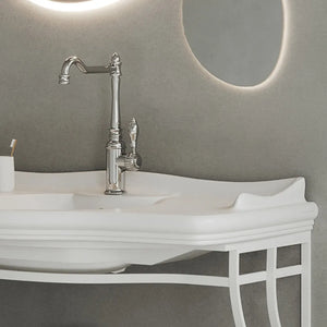 Mobile bagno sospeso 115 cm in metallo bianco con lavabo  Gardenia