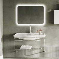 Mobile bagno sospeso 115 cm in metallo cromato con lavabo  Gardenia