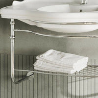 Mobile bagno sospeso 115 cm in metallo cromato con lavabo  Gardenia