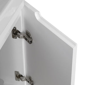 Mobile bagno sospeso 70 cm bianco lucido con armadietto a specchio Clip