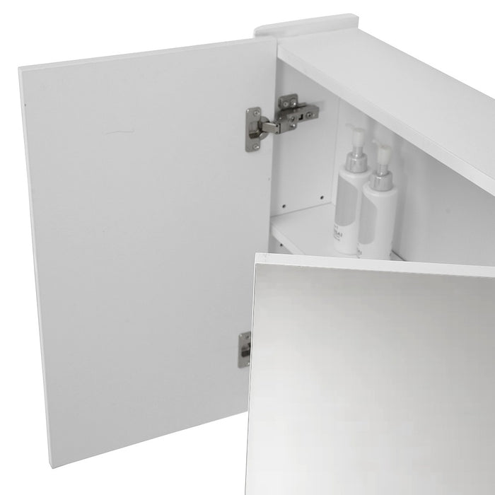 Mobile bagno sospeso 70 cm bianco lucido con armadietto a specchio Clip