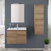 Mobile bagno sospeso 70 cm rovere africa con 2 ante soft-close Kleo