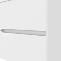 Mobile bagno sospeso 80 bianco lucido con lavabo e specchio LED  Eva