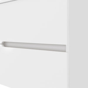 Mobile bagno sospeso 80 bianco lucido con lavabo e specchio LED  Eva