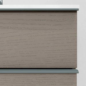 Mobile bagno sospeso 80 fango con lavabo in ceramica e specchio a filo LED  Victoria