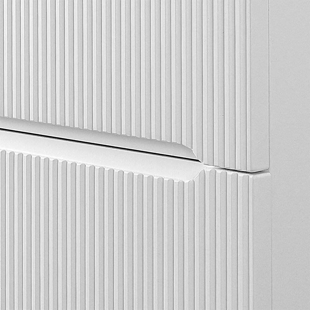 Mobile bagno sospeso cannettato 60 cm bianco opaco con specchio  Bali