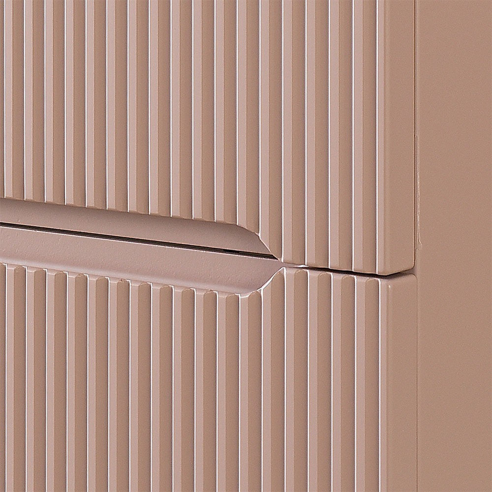 Mobile bagno sospeso cannettato 60 cm rosa con specchio | Bali