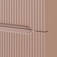 Mobile bagno sospeso cannettato 60 cm rosa con specchio | Bali