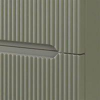 Mobile bagno sospeso cannettato 60 cm verde con specchio | Bali