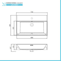 Mobile bagno sospeso cannettato 70 cm bianco opaco con specchio  Bali