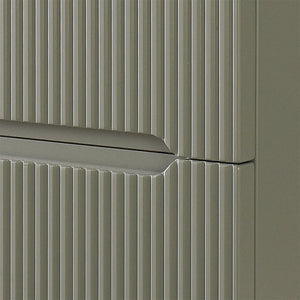 Mobile bagno sospeso cannettato 70 cm verde con specchio | Bali