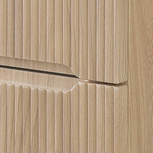 Mobile bagno sospeso cannettato 90 cm sabbiato con top e specchio  Bali