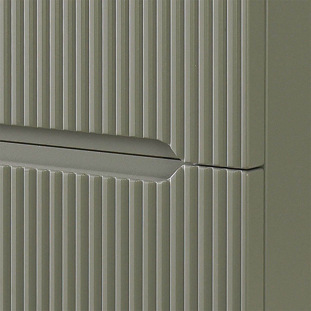 Mobile bagno sospeso cannettato 90 cm verde con specchio | Bali