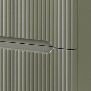 Mobile bagno sospeso cannettato 90 cm verde con specchio | Bali