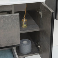 Mobile bagno sospeso da 110 cm effetto pietra Oxid
