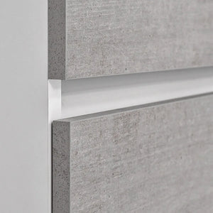 Mobile bagno sospeso da 90 cm Duble grigio industrial con lavabo e specchio