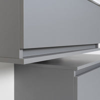 Mobile bagno sospeso grigio pastello 90x47 cm con specchio e ceramica inclusi