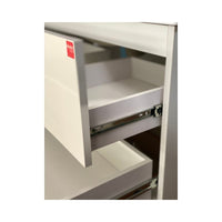 Mobile bagno sospeso Lario bianco lucido con lavabo e specchio 80x46x48H