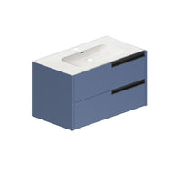 Mobile bagno sospeso Modular colore azzurro con cassetti 80x45x50H