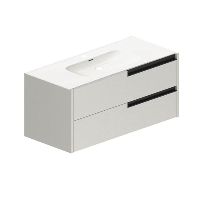 Mobile bagno sospeso Modular colore cashmere con cassetti 100x45x50H