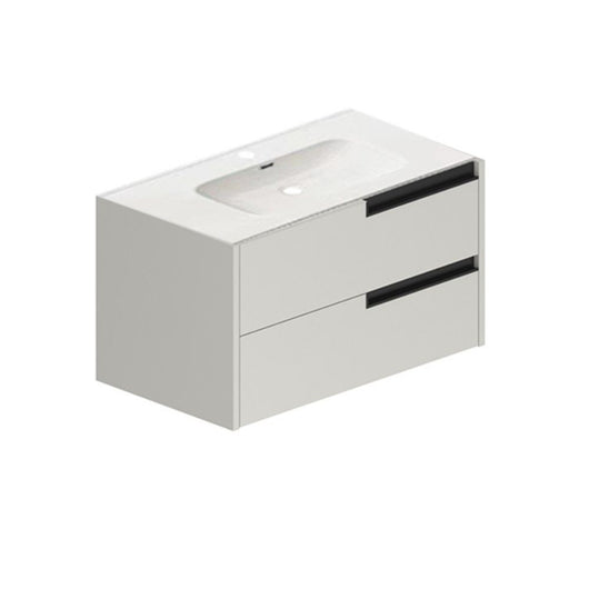 Mobile bagno sospeso Modular colore cashmere con cassetti 80x45x50H