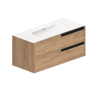 Mobile bagno sospeso Modular colore rovere miele con cassetti 100x45x50H