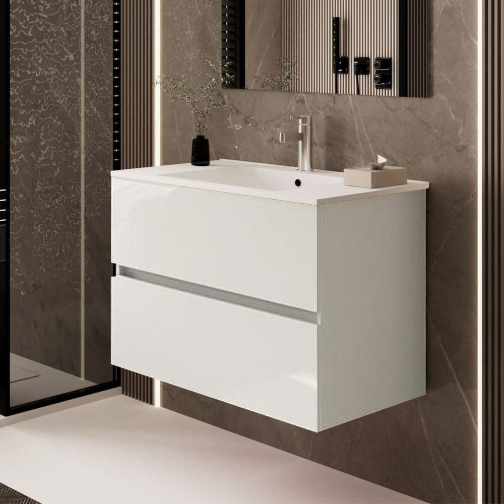 Mobile bagno sospeso Sevilla bianco 80x44.6x52H: eleganza e praticità per un bagno moderno
