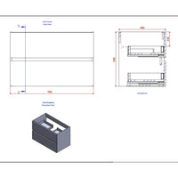 Mobile bagno sospeso Sevilla bianco 80x44.6x52H: eleganza e praticità per un bagno moderno