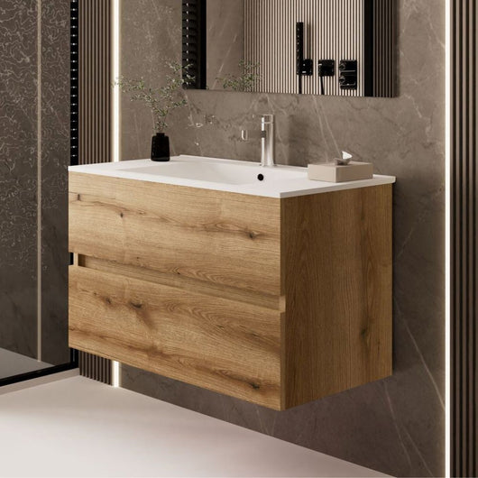 Mobile bagno sospeso Sevilla rovere quercia 100x44.6x52H: eleganza e praticità per un bagno moderno