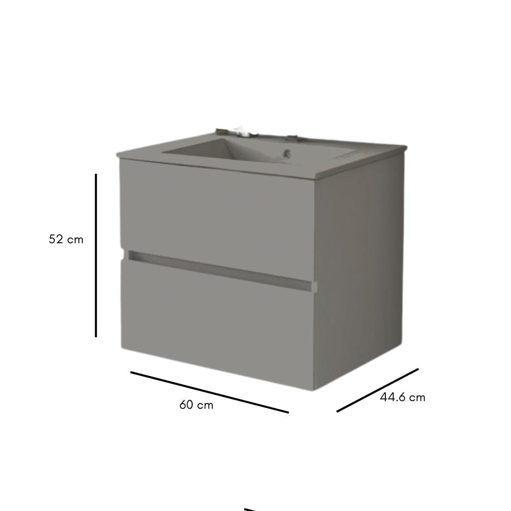 Mobile bagno sospeso Sevilla rovere quercia 60x44.6x52H: eleganza e praticità per un bagno moderno
