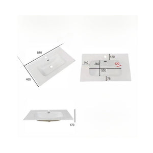 Mobile bagno sospeso Soho colore cashmere opaco con cassetti effetto cannettato 80x45x50H