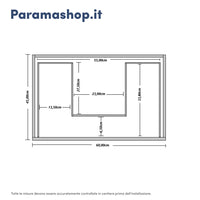 Mobile da bagno sospeso 60 cm effetto cemento scuro con lavabo| Yili
